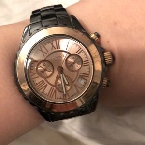 Vicence Ceramic Watch 14K Rose Gold Accent